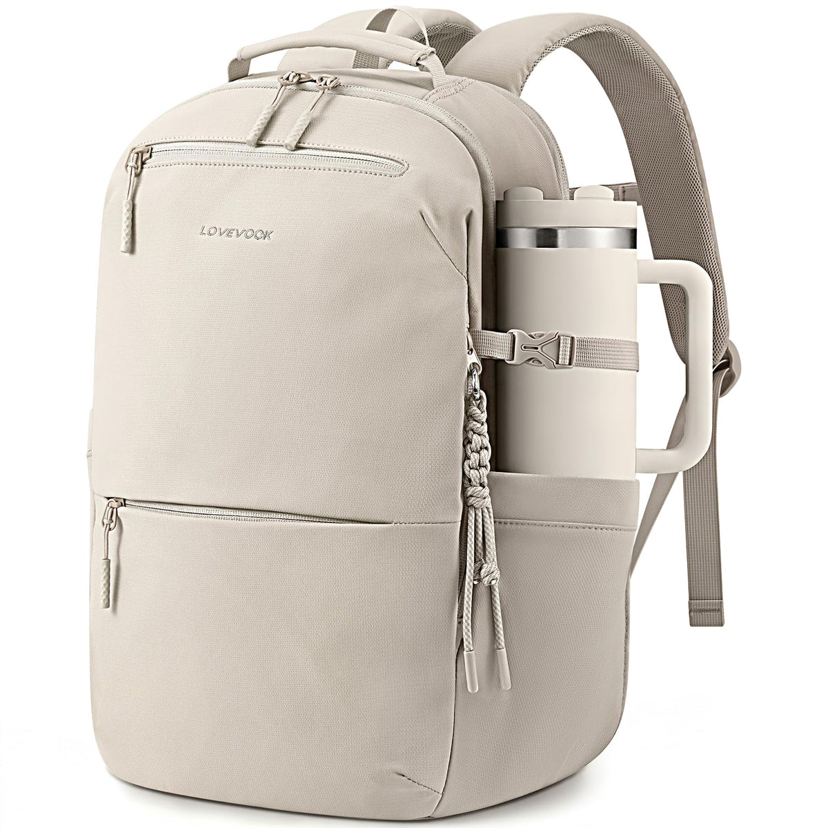 LOVEVOOK Laptop Backpack for Women with Tumbler Holder,Work Backpack Women