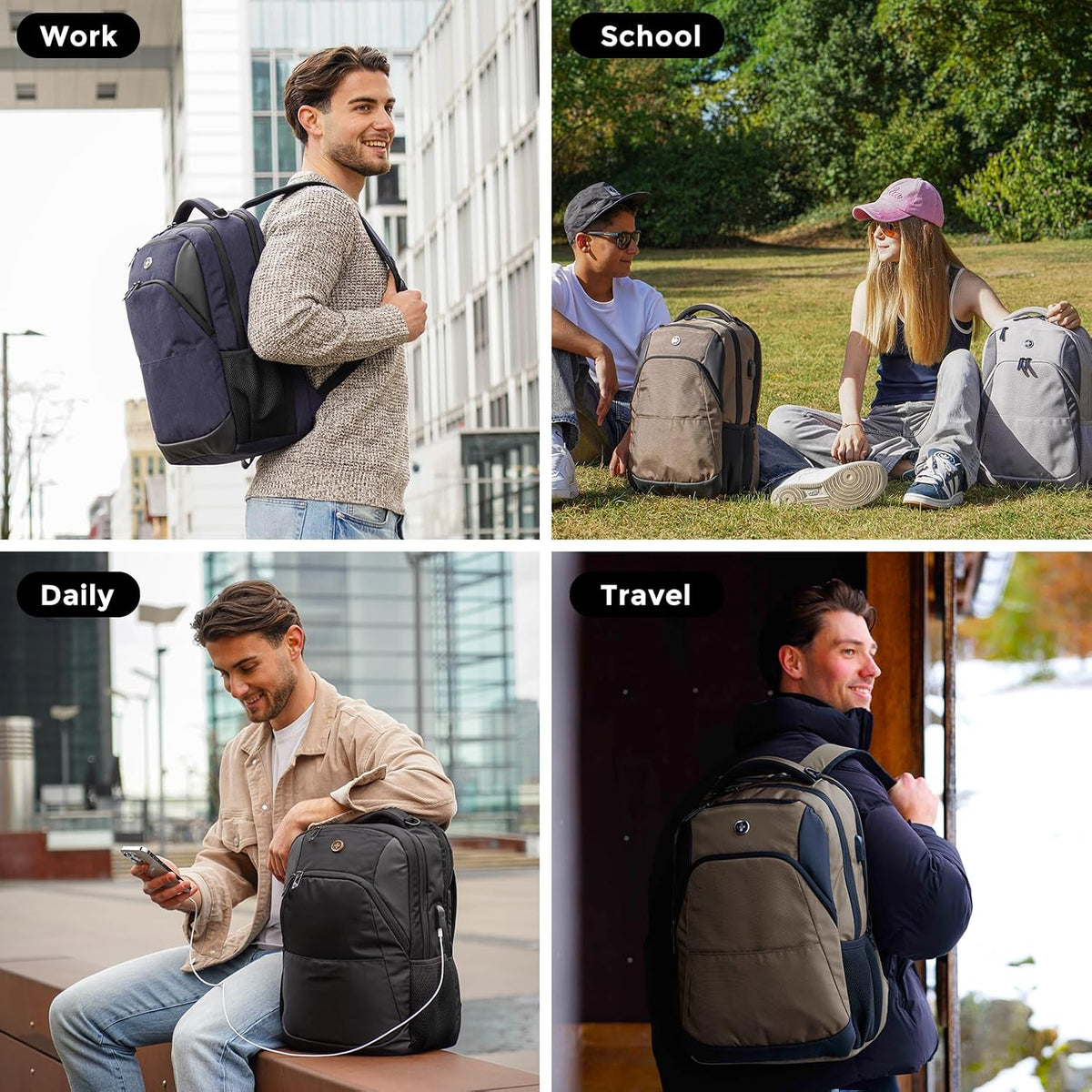 Swissdigital Design Backpack for Men & Women Fit 16-Inch Computer SD1670-01