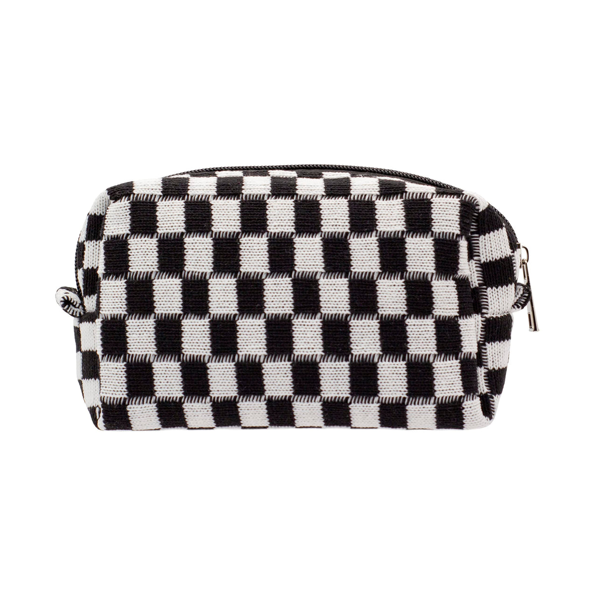 Checkered Makeup Bag for Purse, Small Travel Cosmetic Pouch,Blue,6 Pack