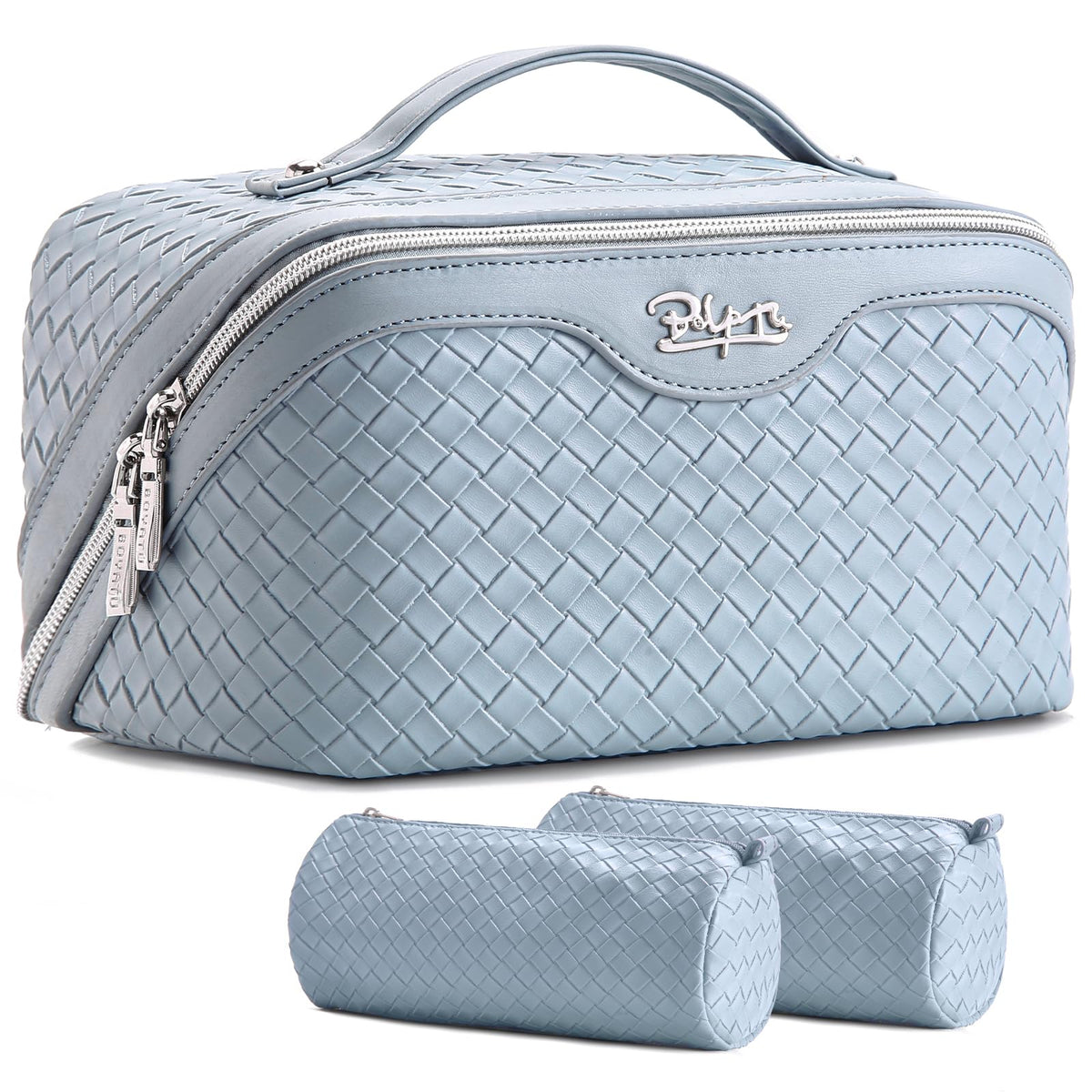BOYATU Travel Makeup Bag Cosmetic Bags for Women: 3 Pcs Set Make up Bag