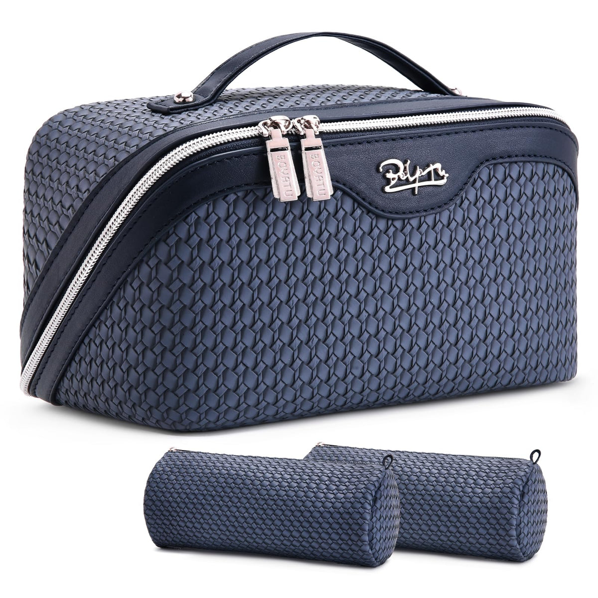 BOYATU Travel Makeup Bag Organizer: 3 Pcs Large Cosmetic Bags Set for Women