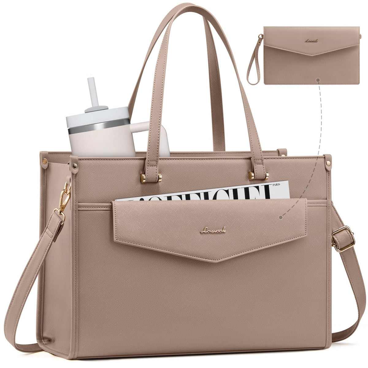 LOVEVOOK Laptop Tote Bag Women 2-in-1 Work Purse Computer Briefcase Handbag