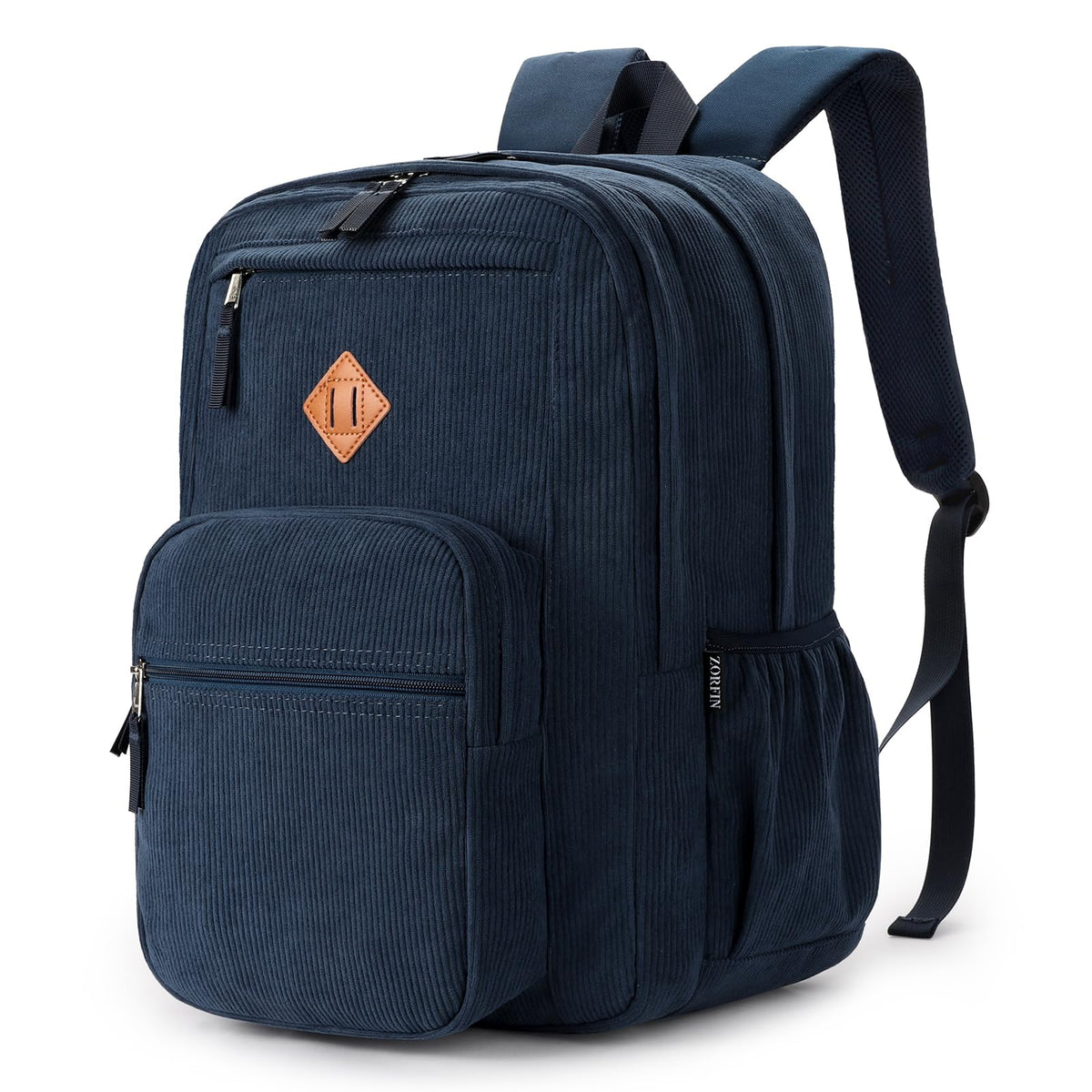 ZORFIN 26L Black Backpack for College, and Travel: Water Resistant Bookbag