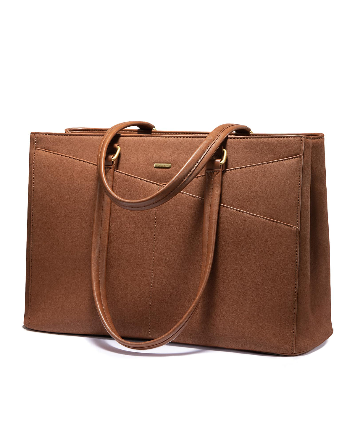 LOVEVOOK Laptop Tote Bag for Women 15.6 Inch Waterproof Leather Computer Bags Business Office Work Briefcase Black