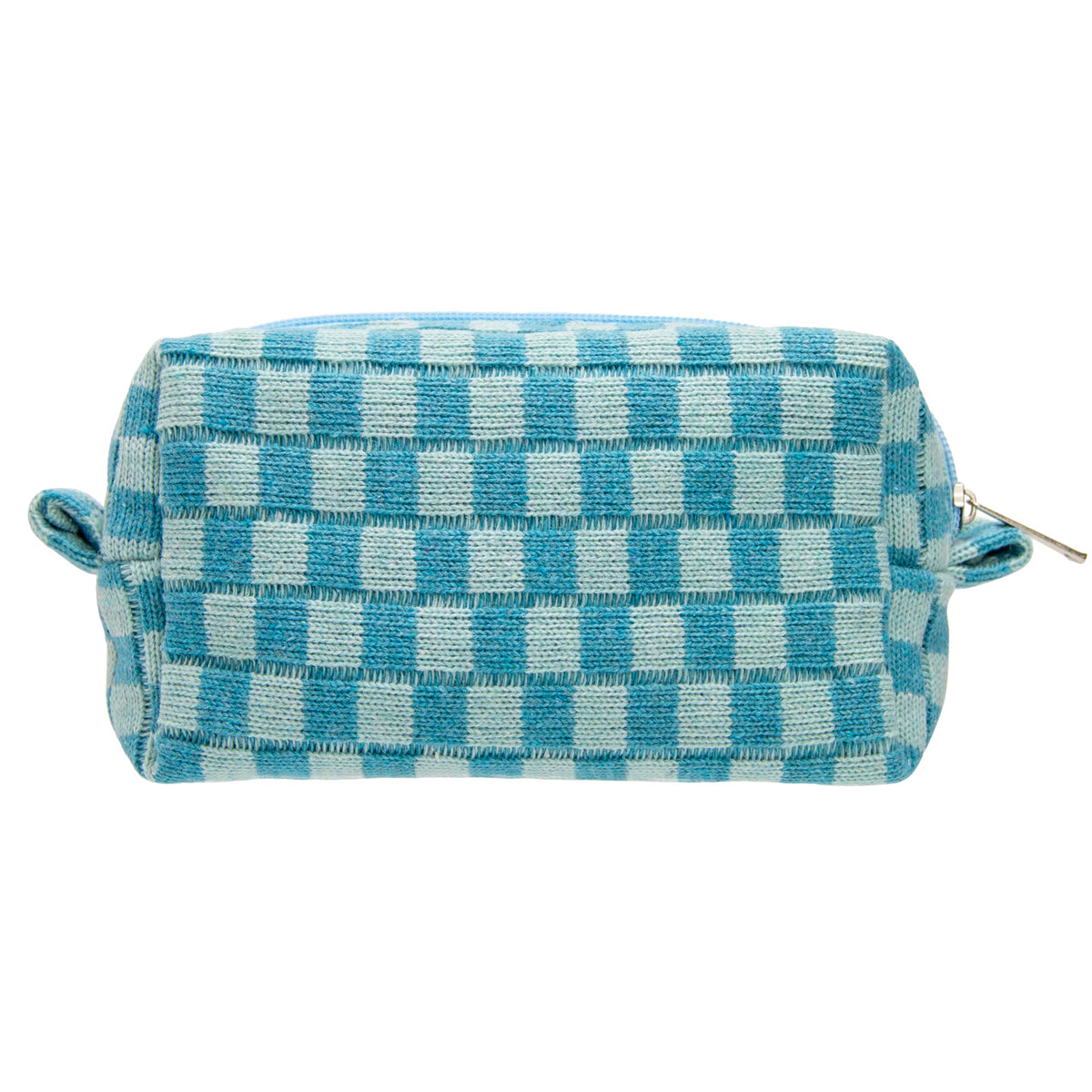 Checkered Makeup Bag for Purse, Small Travel Cosmetic Pouch,Blue,6 Pack