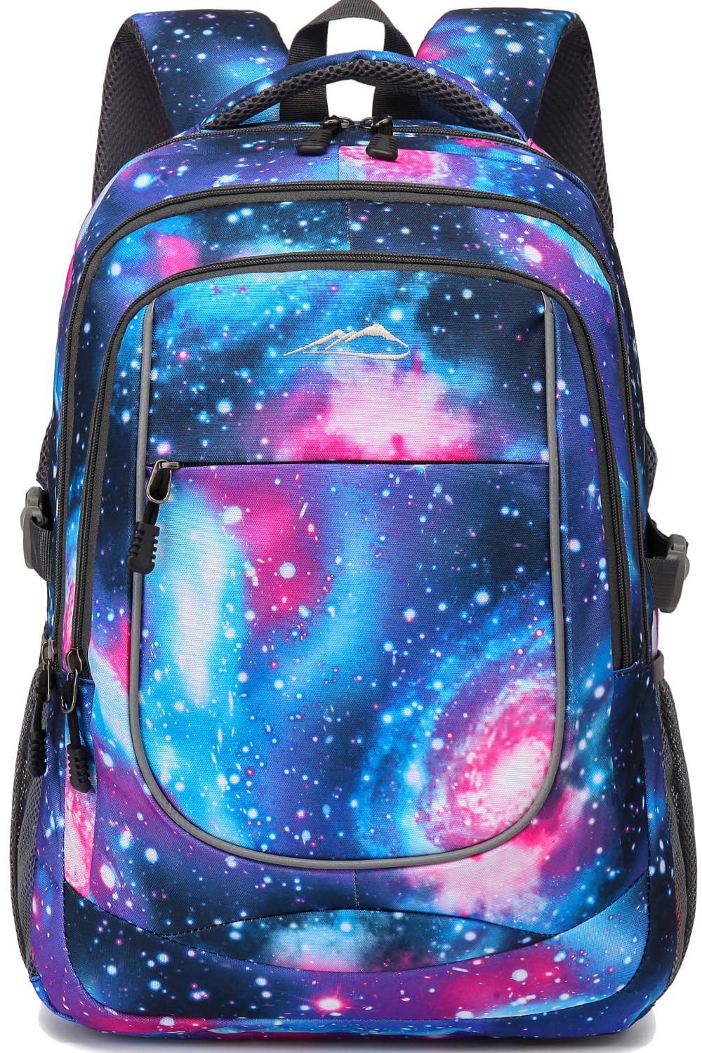 ProEtrade Backpack Bookbag for College Sturdy Travel Business Hiking Fit Laptop Up to 15.6 Inch Multi Compartment Gifts for Men Women Night Light Reflective (Black)