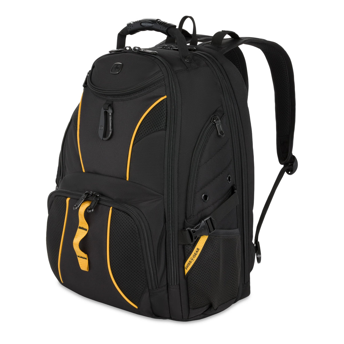 SWISSGEAR 1900 ScanSmart Laptop Backpack, Fits Most 17-Inch Laptops, TSA-Friendly Lay-Flat Design, RFID Protection, and Tablet Pocket, Black, 31L, 18.5-Inch