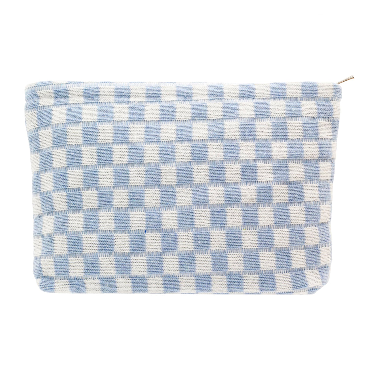 Checkered Makeup Bag for Purse, Small Travel Cosmetic Pouch,Blue,6 Pack