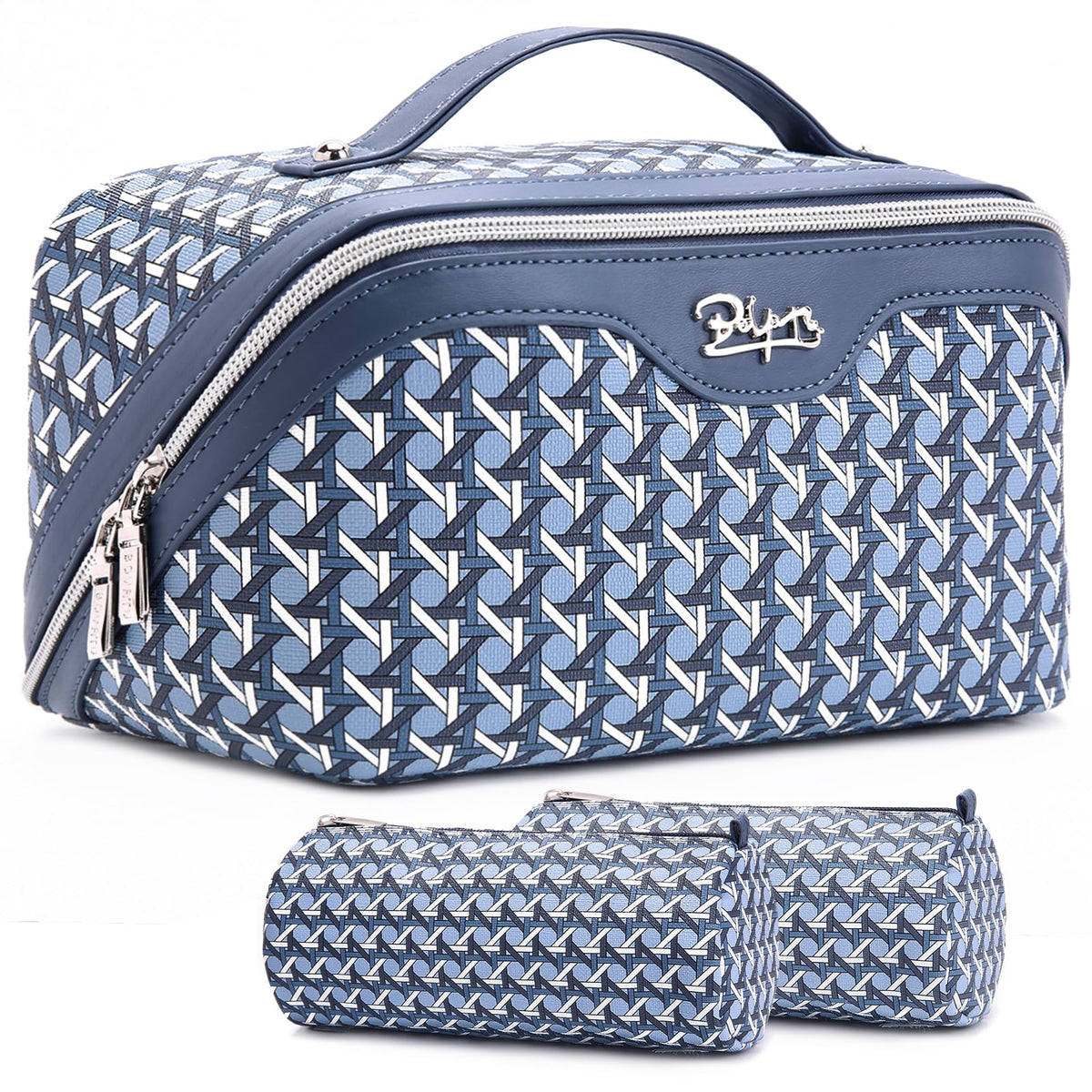 BOYATU Travel Makeup Bag Cosmetic Bags for Women: 3 Pcs Set Make up Bag