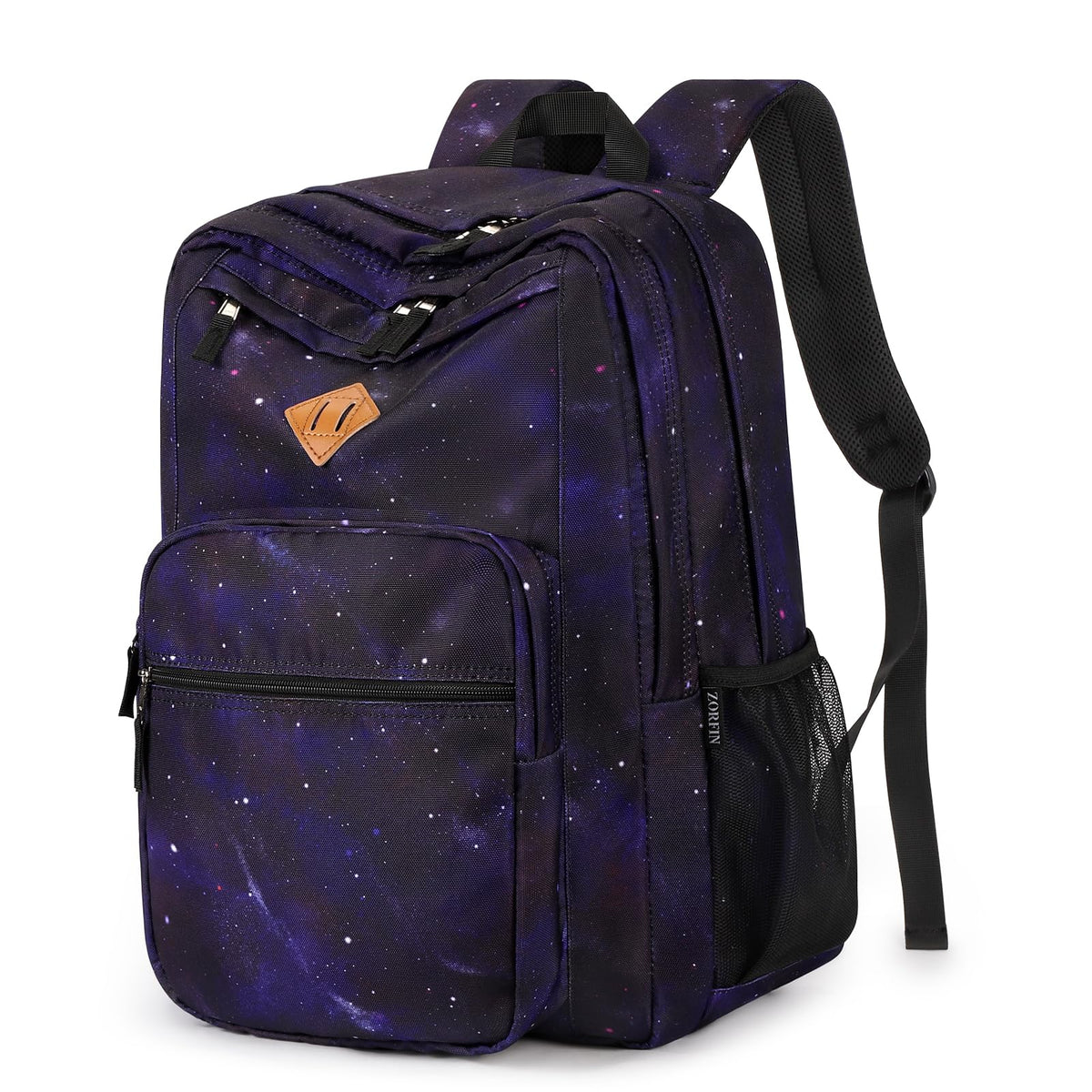 ZORFIN 26L Black Backpack for College, and Travel: Water Resistant Bookbag