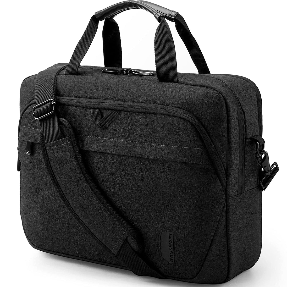 BAGSMART 17.3 Inch Laptop Bag Expandable Computer Bag Briefcase, Black