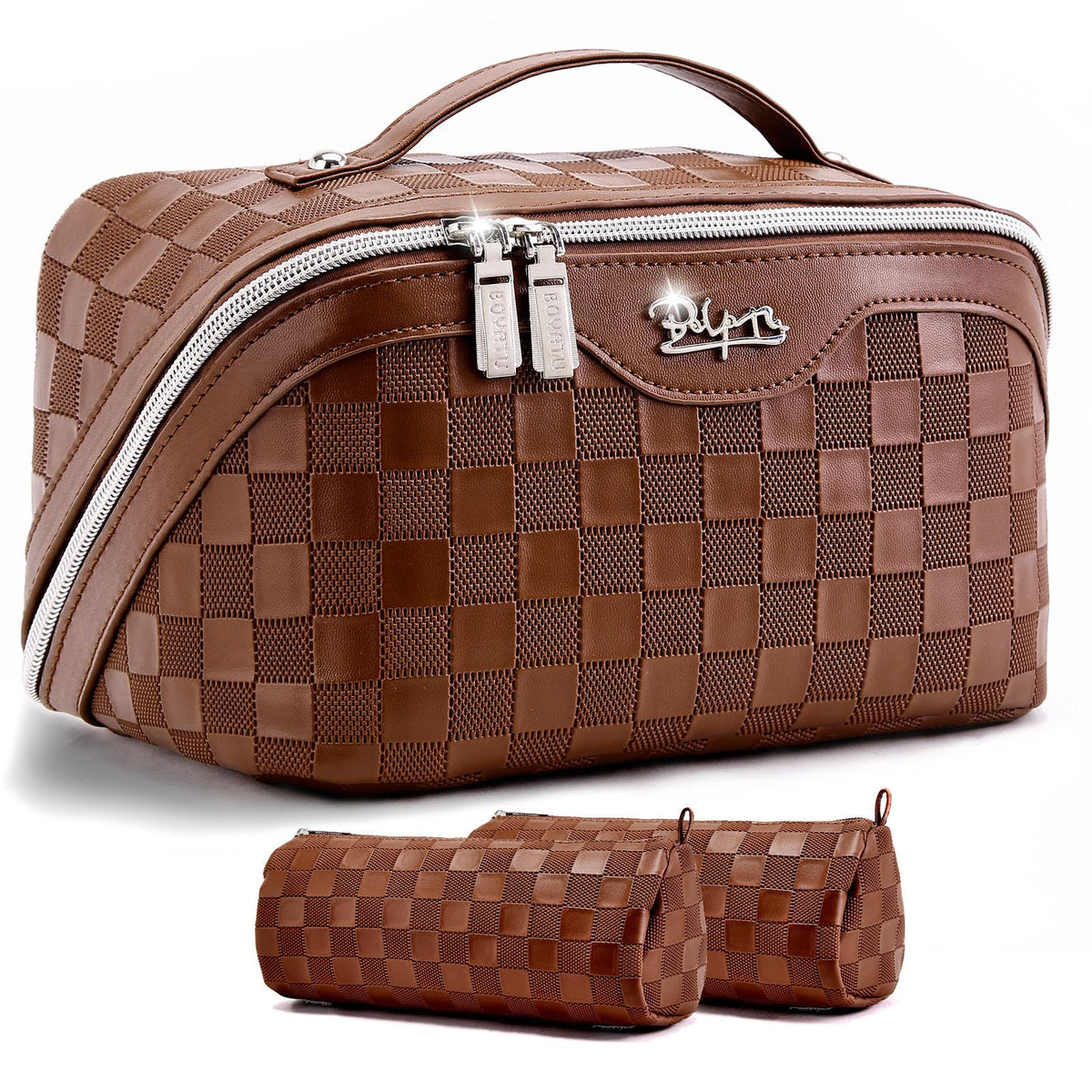 BOYATU Travel Makeup Bag Organizer: 3 Pcs Large Cosmetic Bags Set for Women
