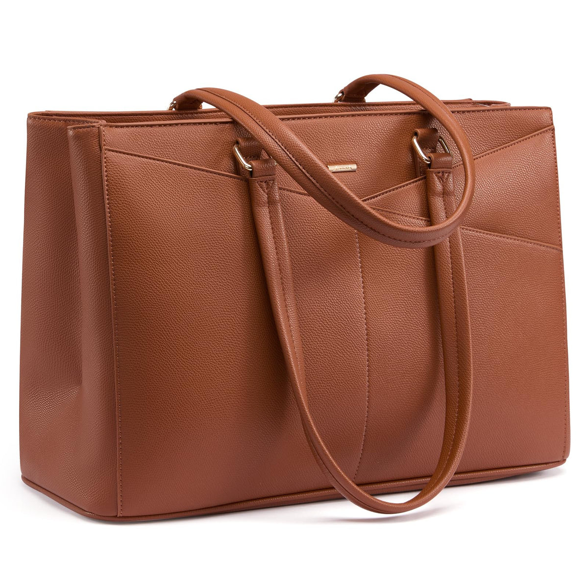 LOVEVOOK Laptop Tote Bag for Women 15.6 Inch Waterproof Leather Computer Bags Business Office Work Briefcase Black