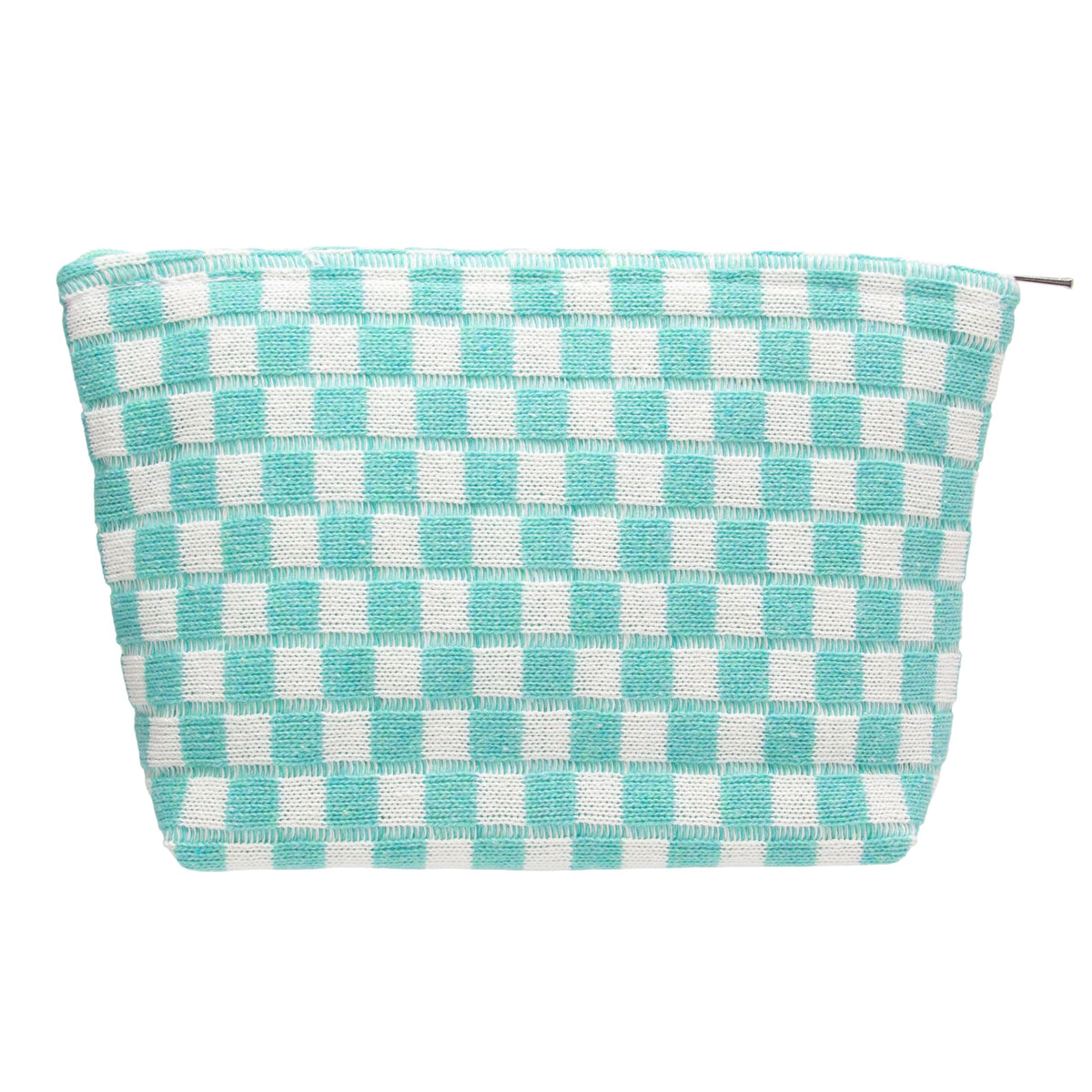 Checkered Makeup Bag for Purse, Small Travel Cosmetic Pouch,Blue,6 Pack
