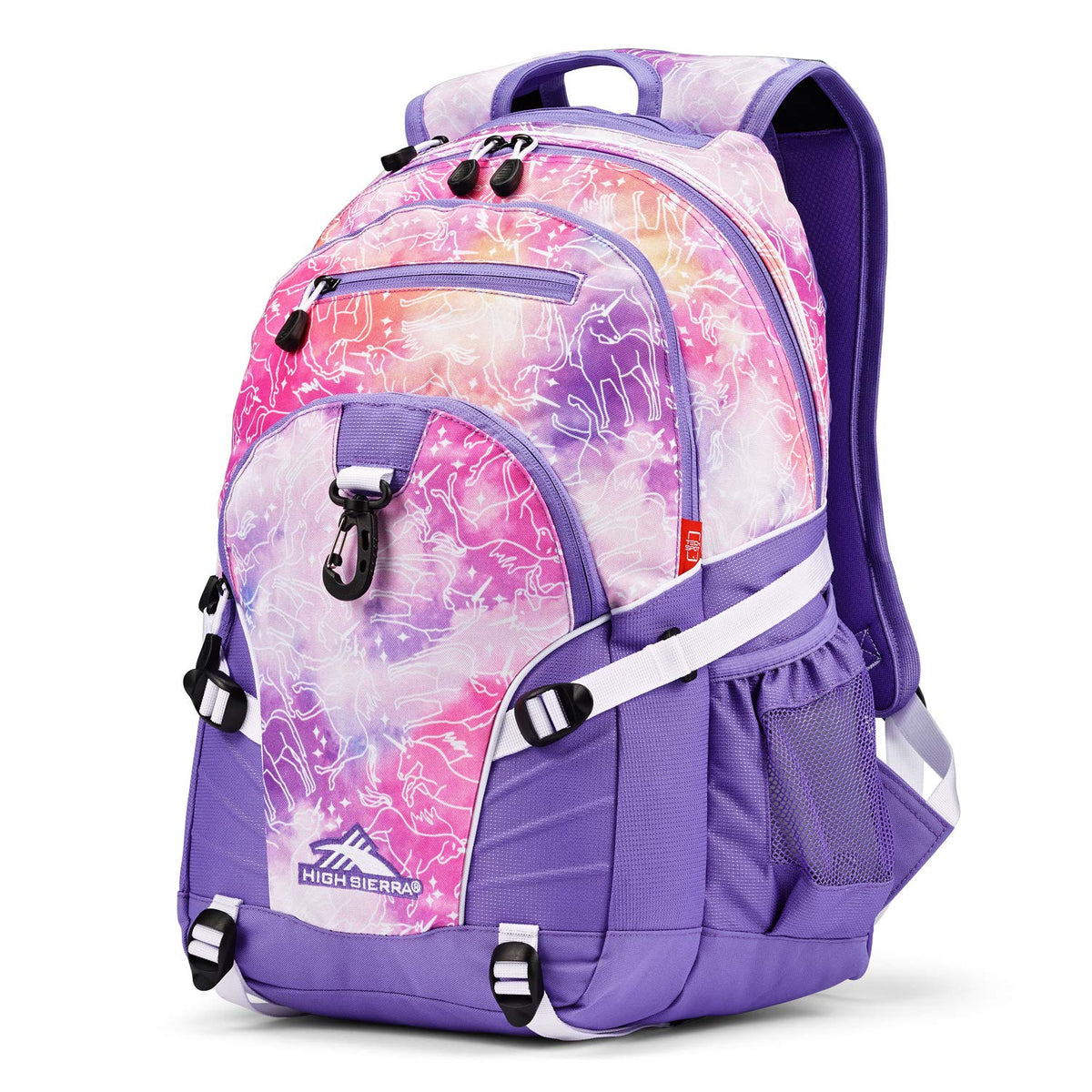 High Sierra Loop Backpack, Travel, or Work Bookbag with tablet sleeve, One Size, Graffiti/Black/Ash