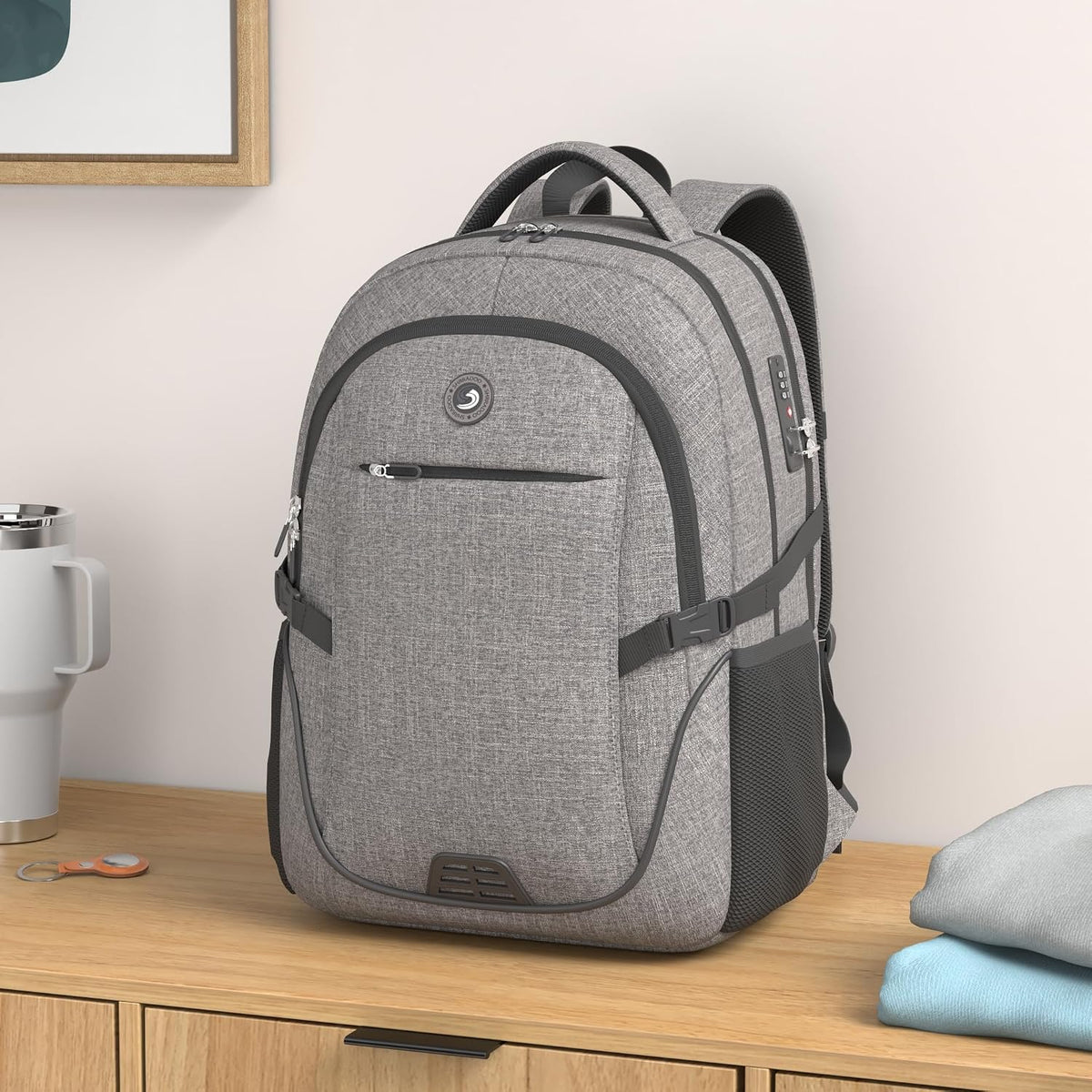 SHRRADOO Travel Laptop Backpack for Men Women, College High Schoolbag