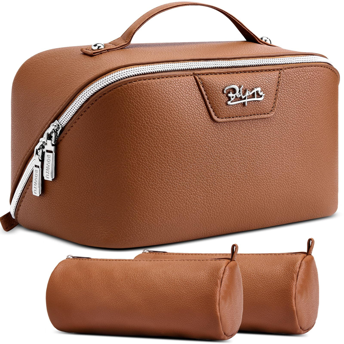 BOYATU Travel Makeup Bag Cosmetic Bags for Women: 3 Pcs Set Make up Bag