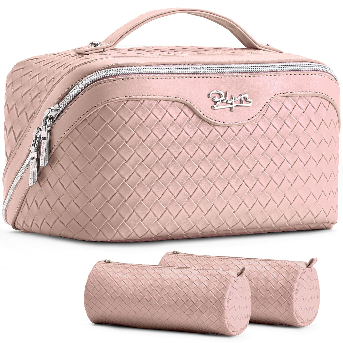 BOYATU Travel Makeup Bag Cosmetic Bags for Women: 3 Pcs Set Make up Bag