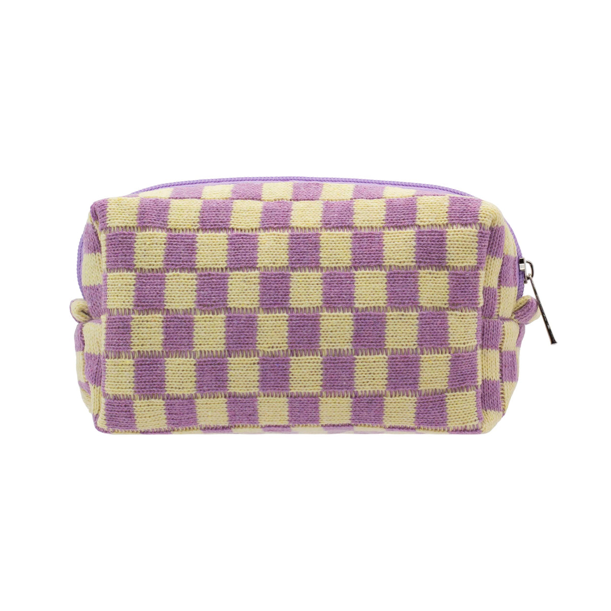 Checkered Makeup Bag for Purse, Small Travel Cosmetic Pouch,Blue,6 Pack