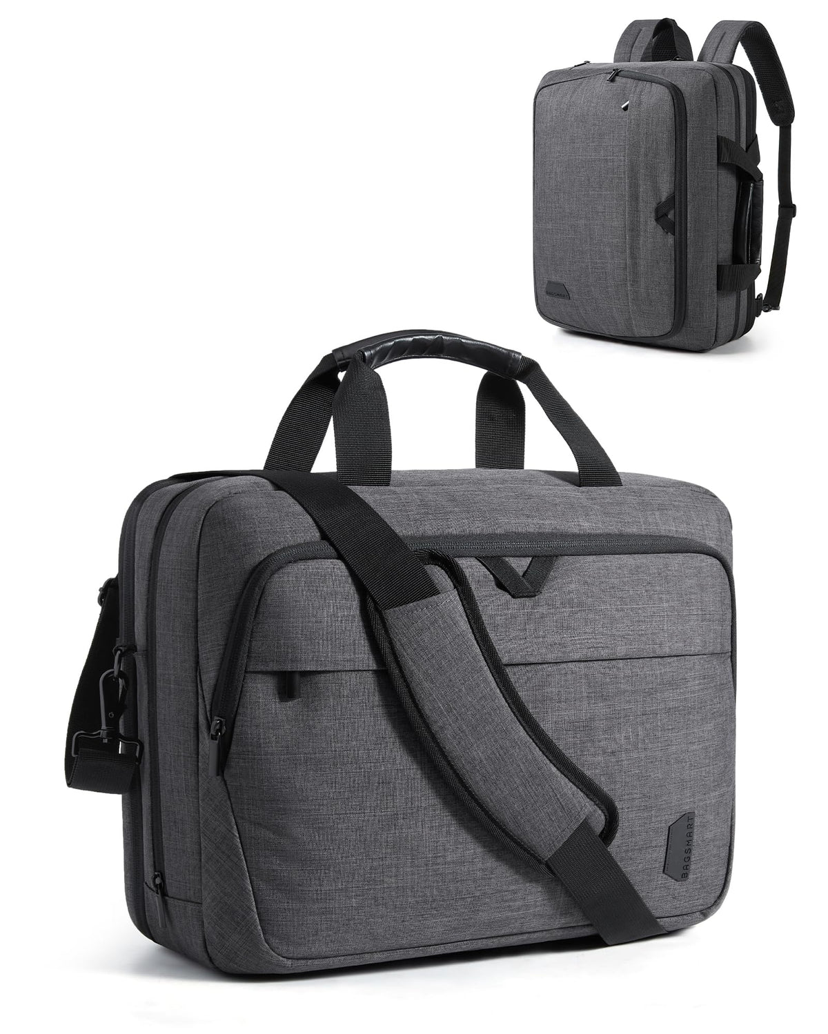 BAGSMART 17.3 Inch Laptop Bag Expandable Computer Bag Briefcase, Black
