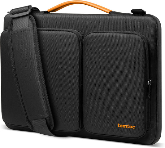 tomtoc 360° Protective Laptop Shoulder Bag for 15.6-16.2 Inch Laptop, Fit Acer Aspire 3/5/7, HP Pavilion 15.6, Dell Inspiron/XPS, ASUS ROG/TUF, Lenovo ThinkPad, Water-Resistant Accessory Case