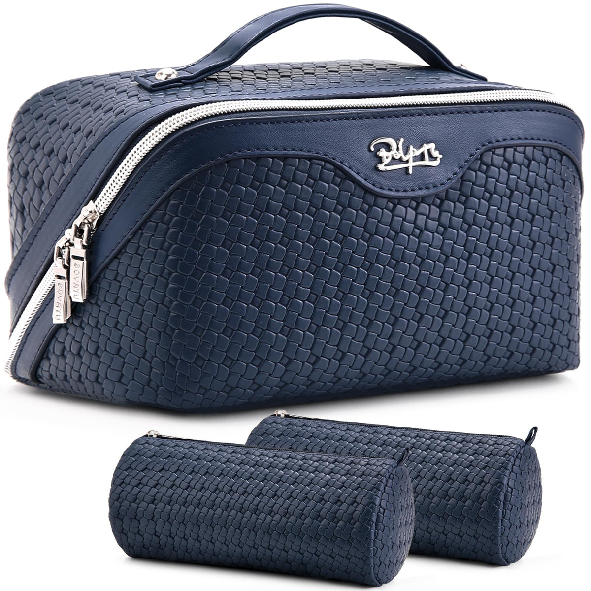 BOYATU Travel Makeup Bag Cosmetic Bags for Women: 3 Pcs Set Make up Bag