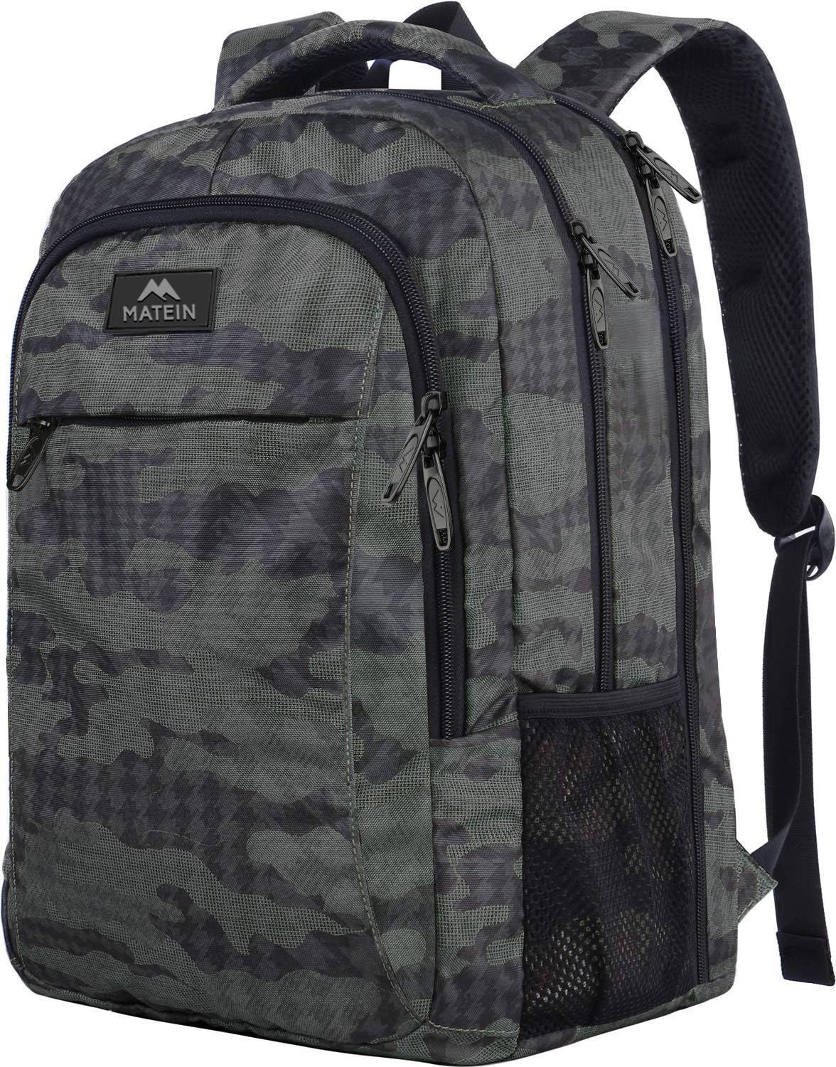 MATEIN Travel Laptop Backpack, 15.6 Inch College School Computer Bag, Grey