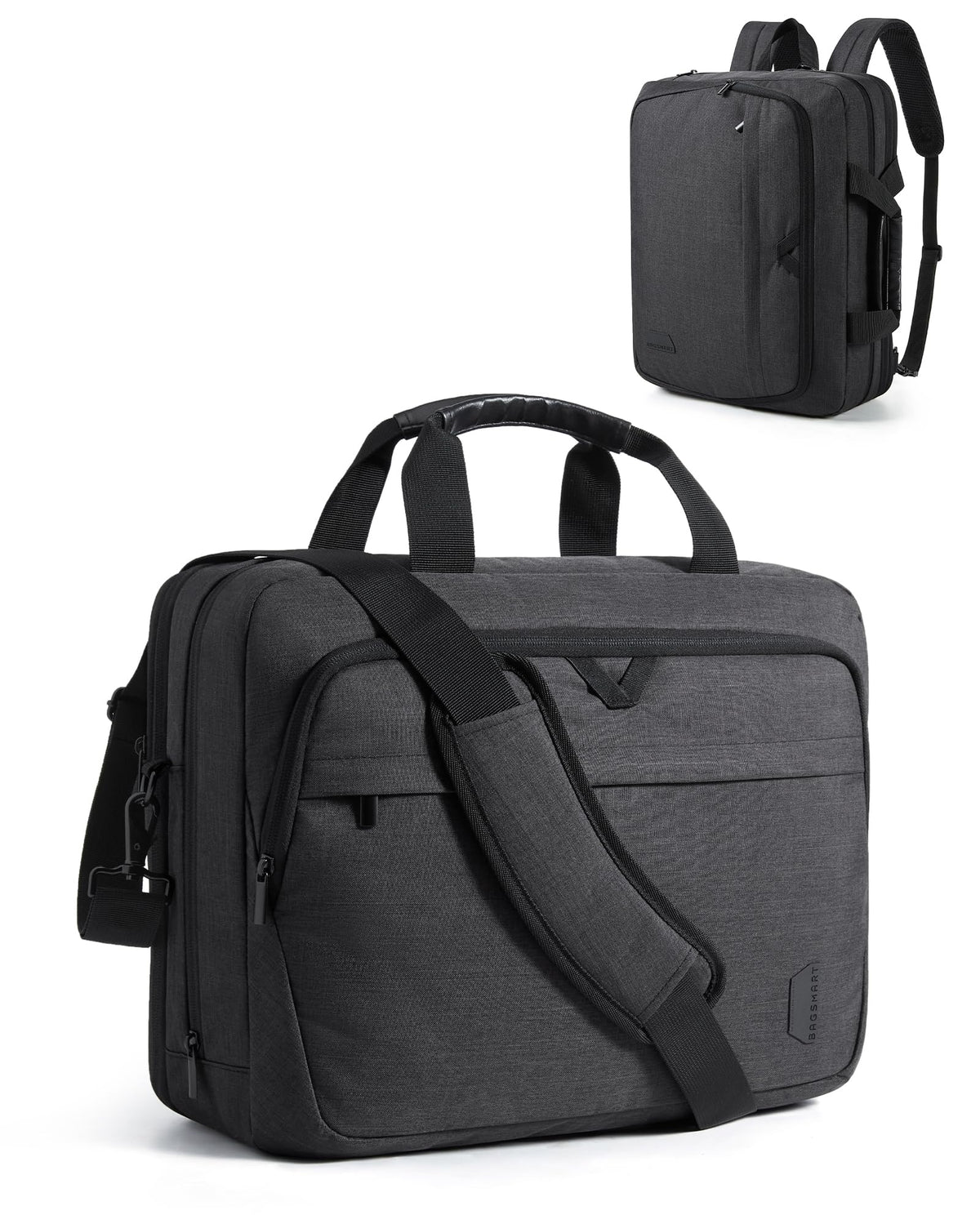 BAGSMART 17.3 Inch Laptop Bag Expandable Computer Bag Briefcase, Black