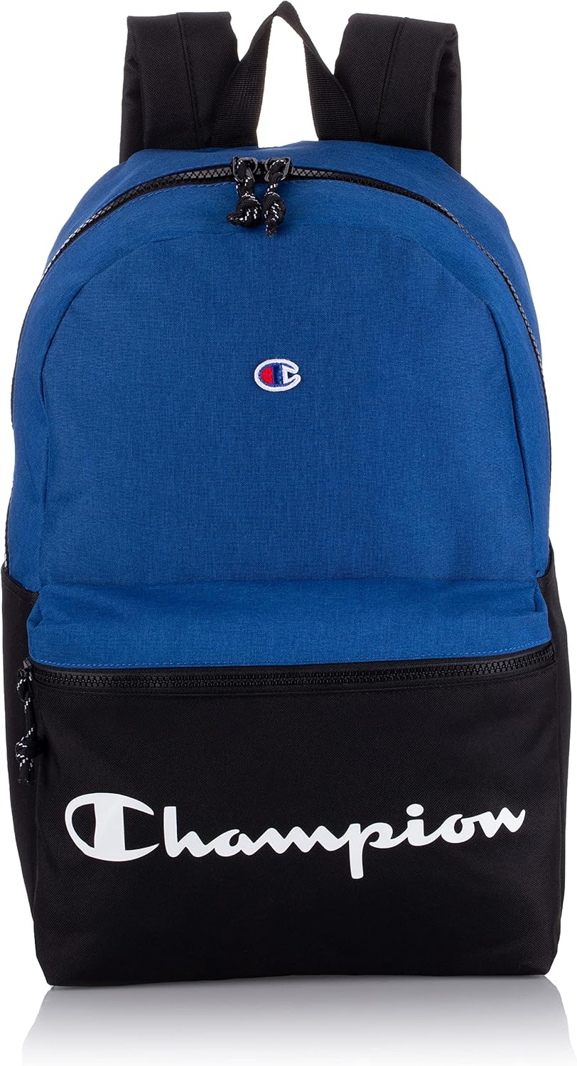 Champion unisex-adult Manuscript Backpack with Padded Adjustable Straps, Water Bottle Pocket for Work, Travel, Daily Use