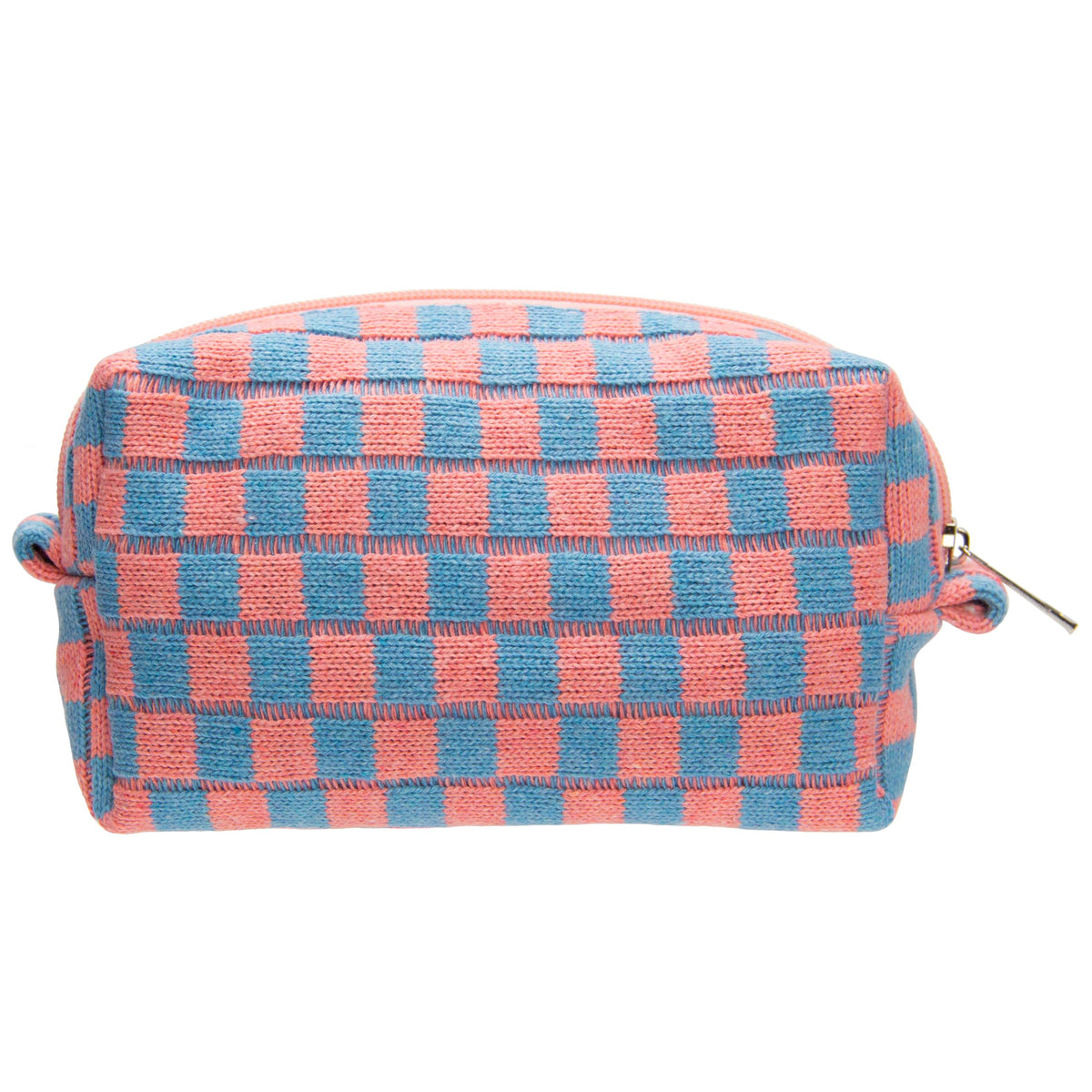 Checkered Makeup Bag for Purse, Small Travel Cosmetic Pouch,Blue,6 Pack
