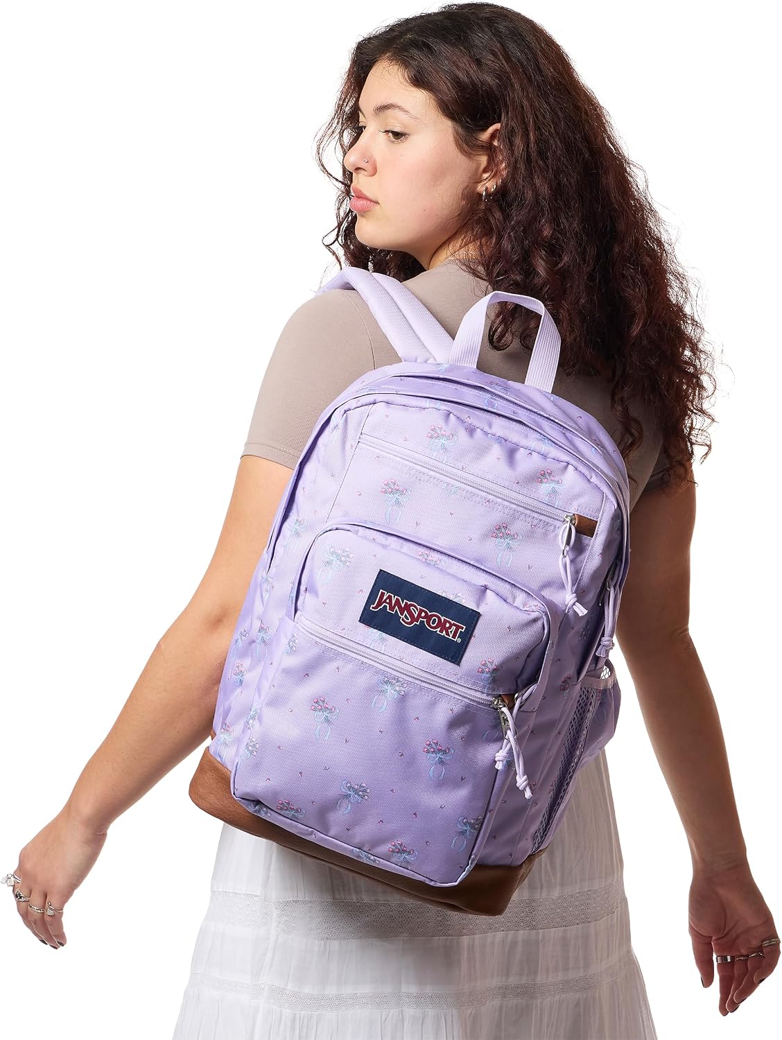 JanSport 34L Cool Backpack – 15-inch Laptop Sleeve, Pastel Petals Lilac