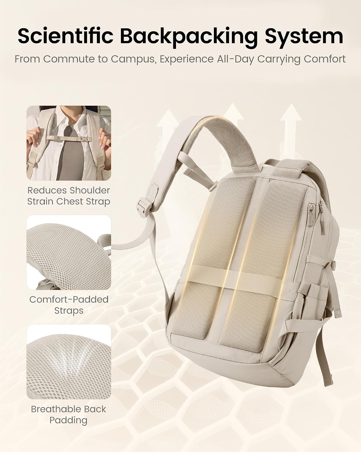 LOVEVOOK Laptop Backpack for Women with Tumbler Holder,Work Backpack Women