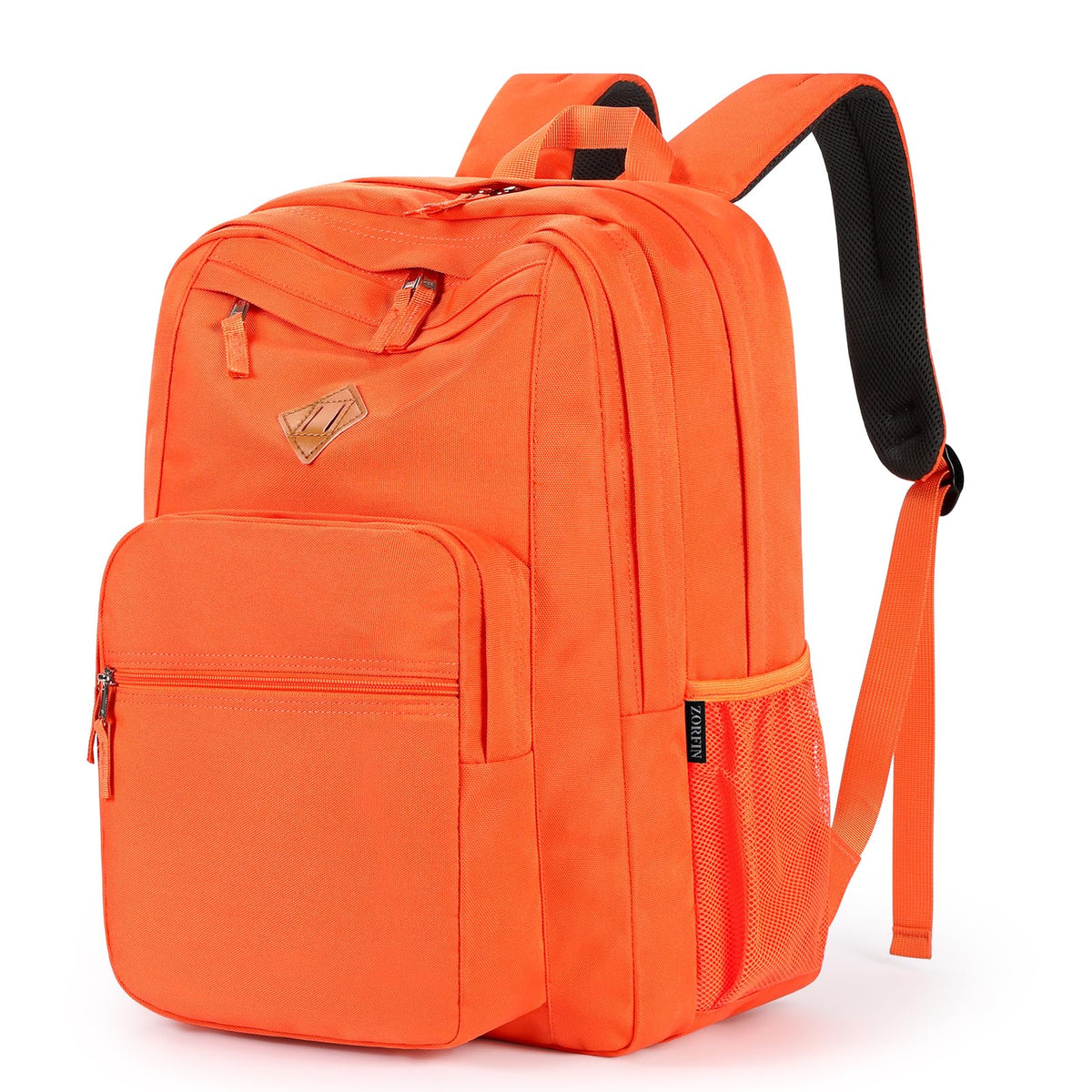 ZORFIN 26L Black Backpack for College, and Travel: Water Resistant Bookbag