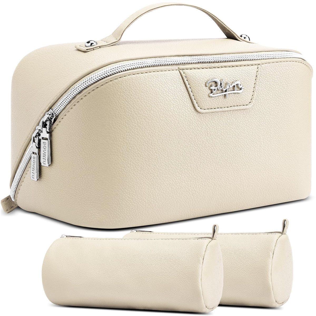 BOYATU Travel Makeup Bag Cosmetic Bags for Women: 3 Pcs Set Make up Bag