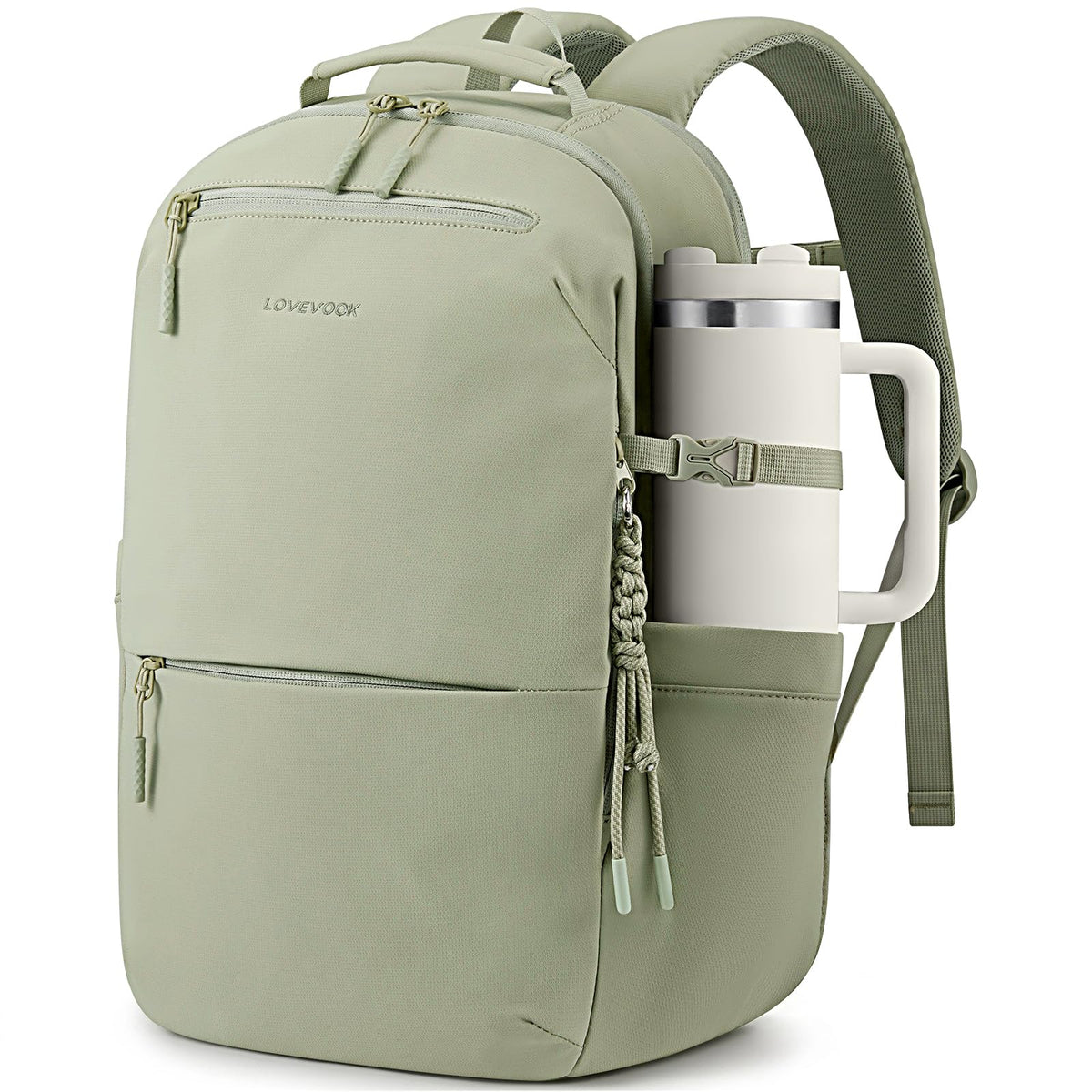 LOVEVOOK Laptop Backpack for Women with Tumbler Holder,Work Backpack Women
