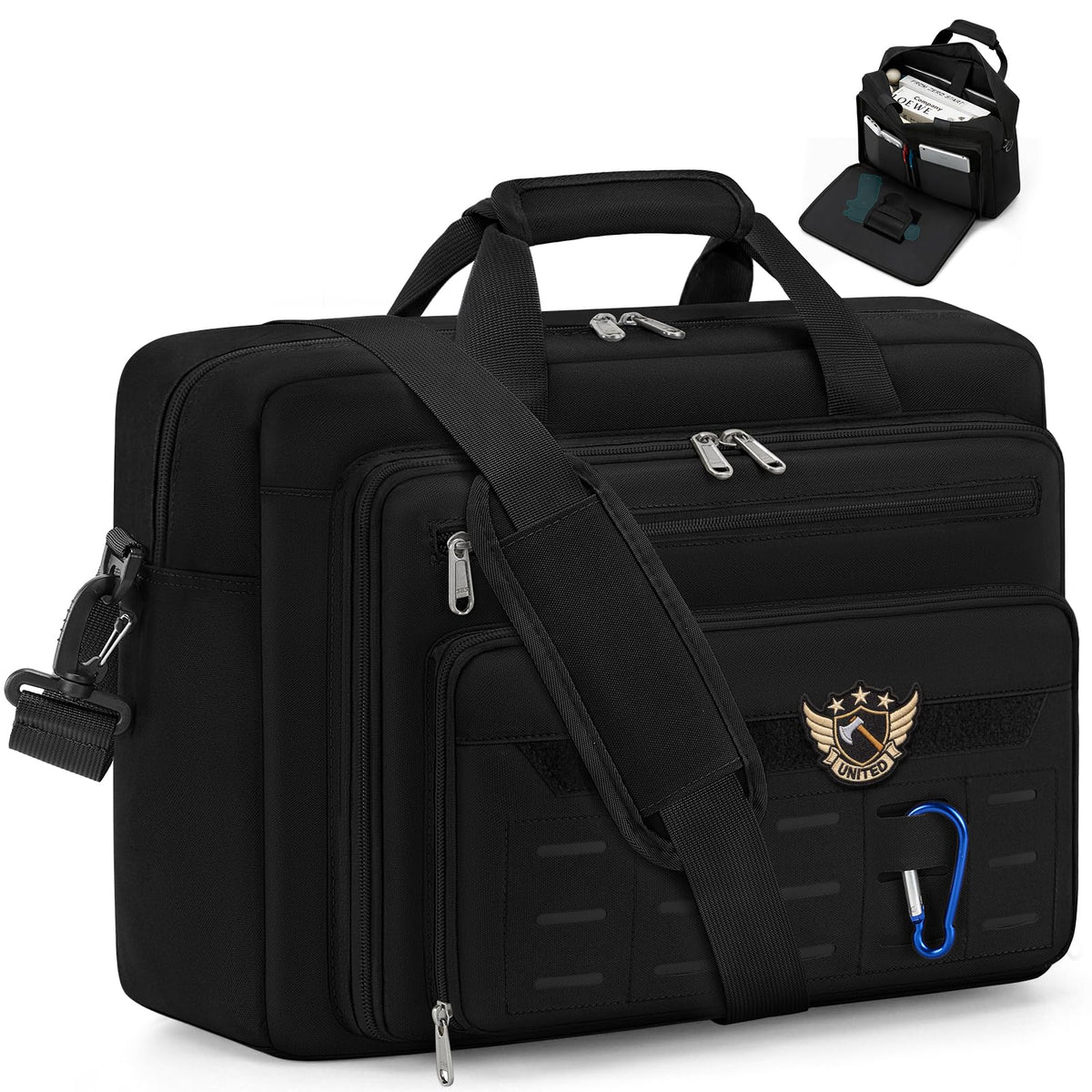 RAINSMORE Tactical Laptop Bag for Men 15.6/17.3 Inch Military Messenger Bag