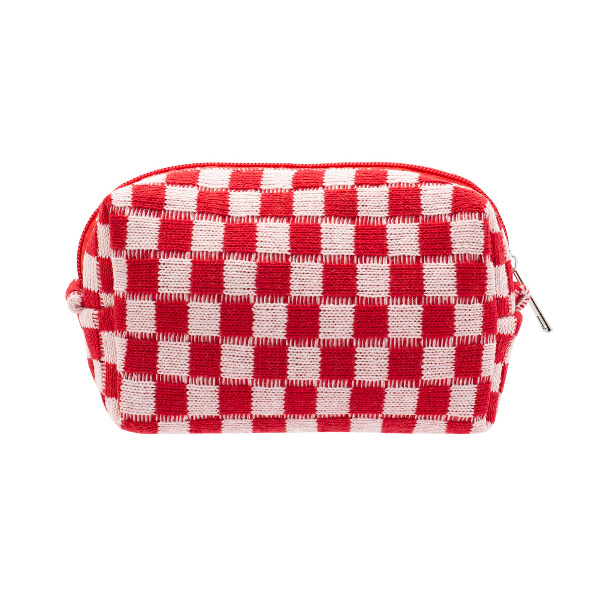 Checkered Makeup Bag for Purse, Small Travel Cosmetic Pouch,Blue,6 Pack