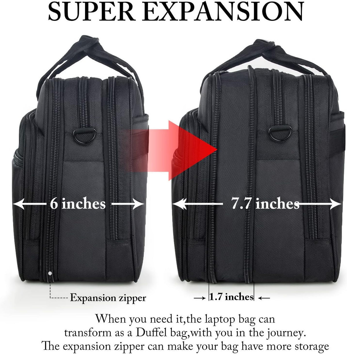 Ytonet Laptop Briefcases for Men, 17 Inch Expandable Briefcase laptop bag