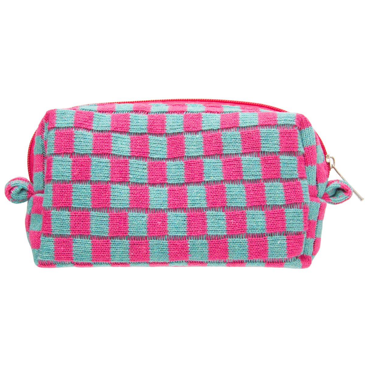 Checkered Makeup Bag for Purse, Small Travel Cosmetic Pouch,Blue,6 Pack