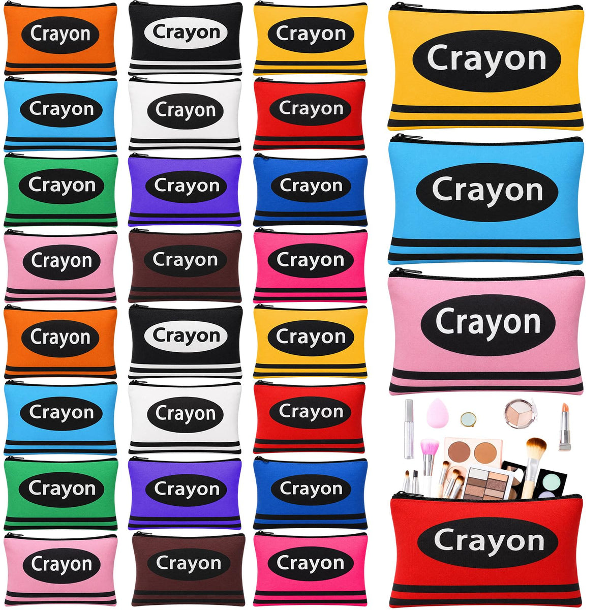 Meanplan 24 Pcs Marble Cosmetic Bags Marble Makeup Bags Toiletry Pouch with Zipper Travel Cosmetic Organizer for Women and Girls 24 Styles