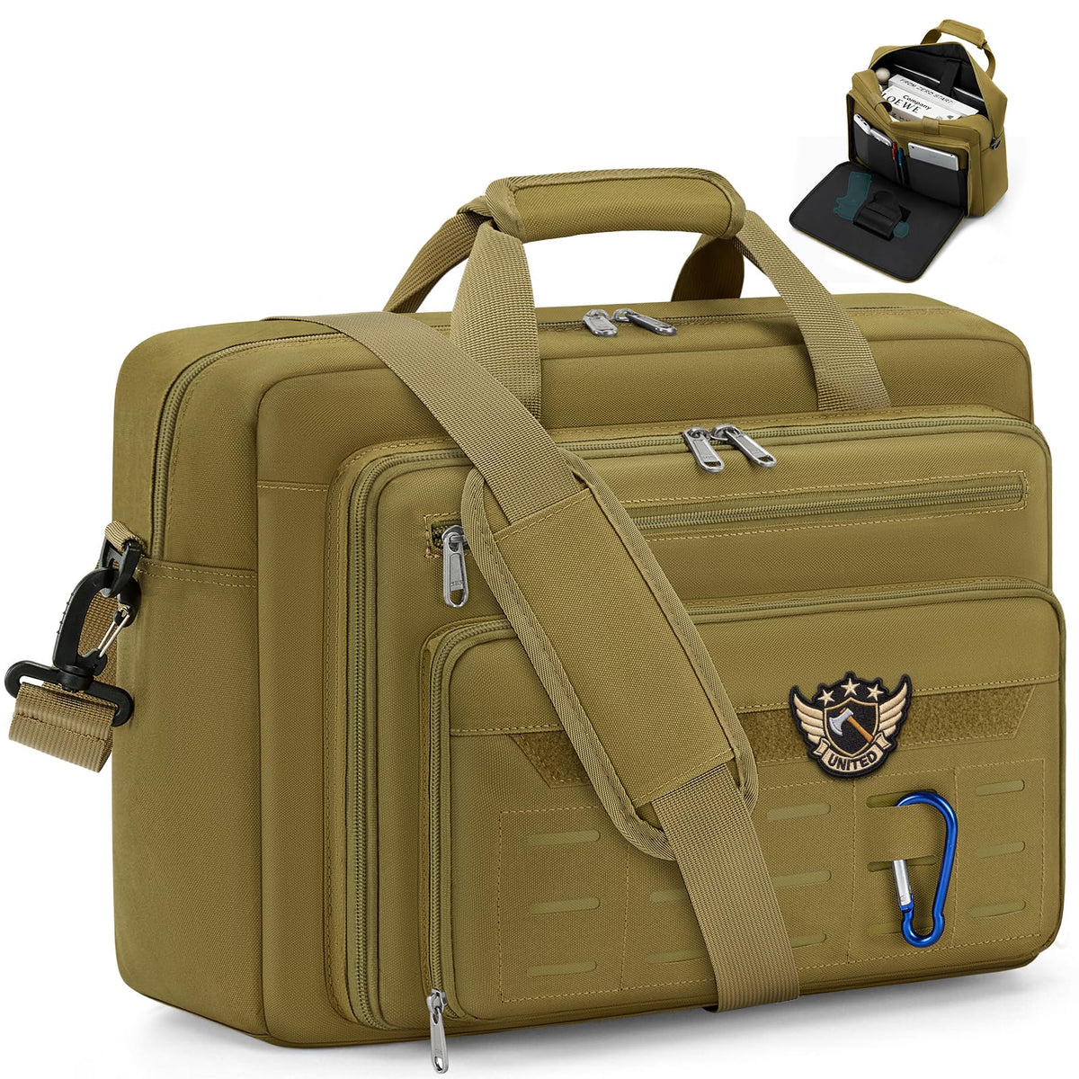 RAINSMORE Tactical Laptop Bag for Men 15.6/17.3 Inch Military Messenger Bag