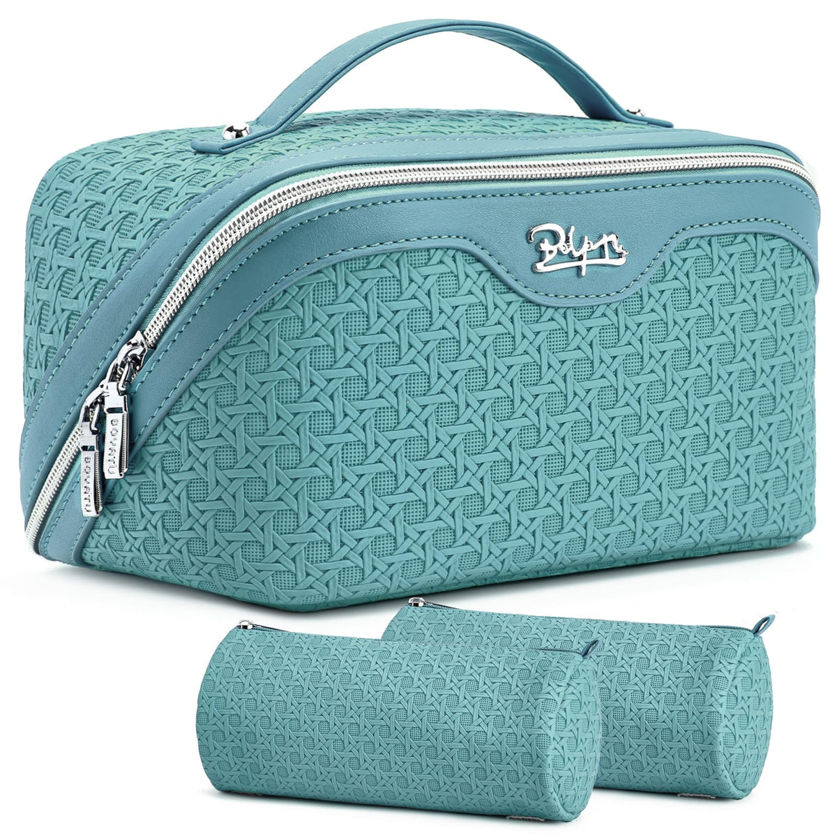BOYATU Travel Makeup Bag Cosmetic Bags for Women: 3 Pcs Set Make up Bag
