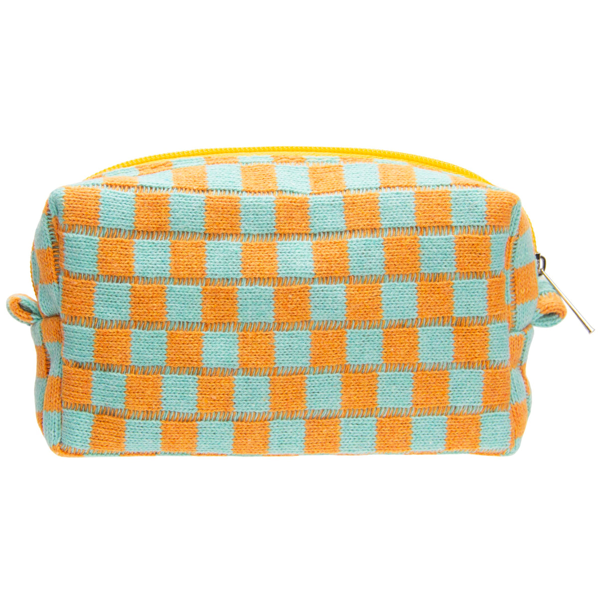 Checkered Makeup Bag for Purse, Small Travel Cosmetic Pouch,Blue,6 Pack