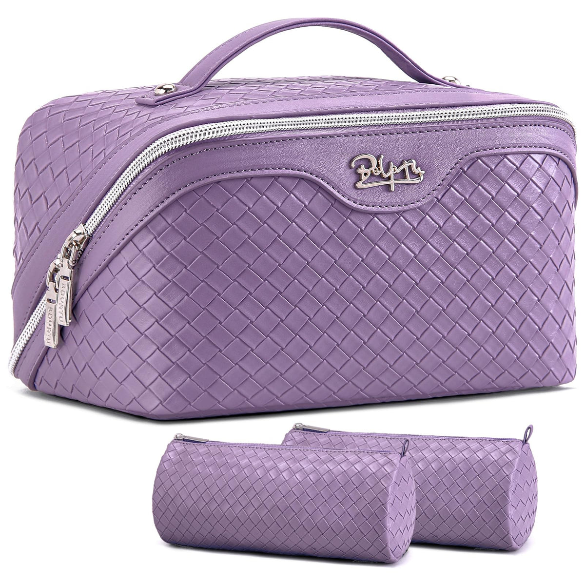BOYATU Travel Makeup Bag Cosmetic Bags for Women: 3 Pcs Set Make up Bag