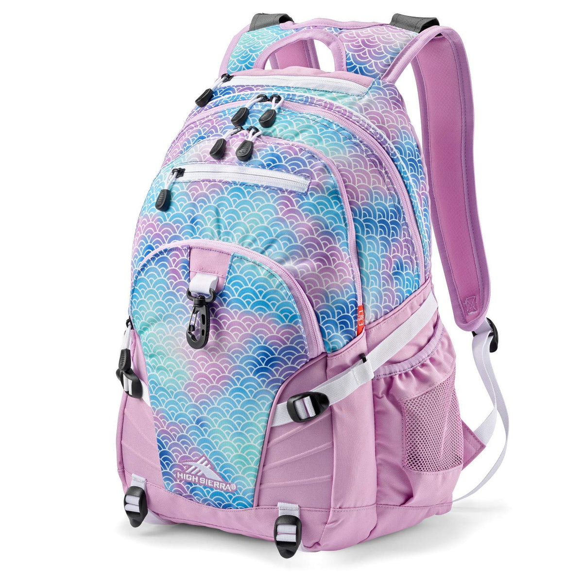 High Sierra Loop Backpack, Travel, or Work Bookbag with tablet sleeve, One Size, Graffiti/Black/Ash