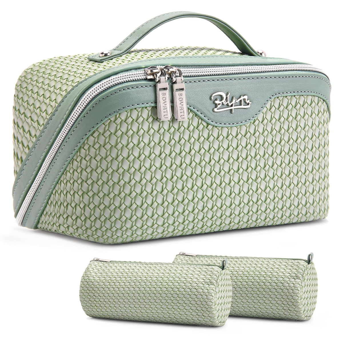BOYATU Travel Makeup Bag Organizer: 3 Pcs Large Cosmetic Bags Set for Women