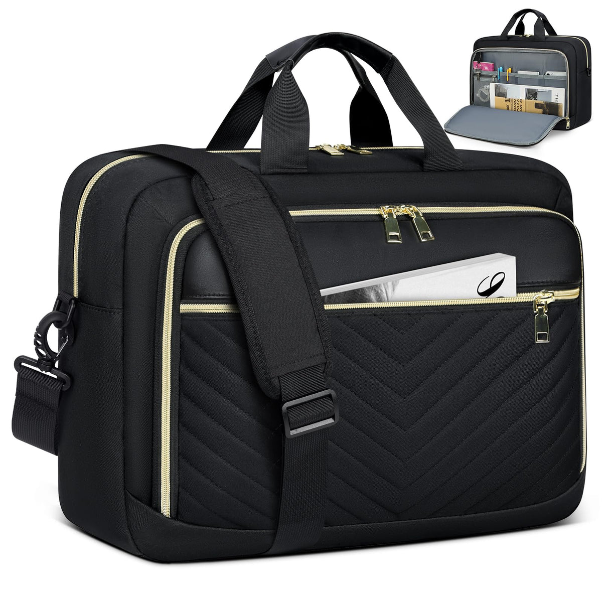NEWHEY Laptop Bag 17.3 Inch Laptop Briefcase for Women Large Computer Bag