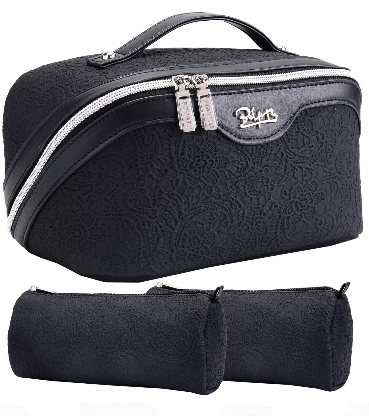 BOYATU Travel Makeup Bags Cosmetic Organizer Bag: Floral Make up Bag