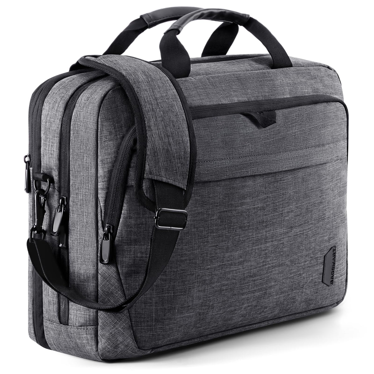 BAGSMART 17.3 Inch Laptop Bag Expandable Computer Bag Briefcase, Black