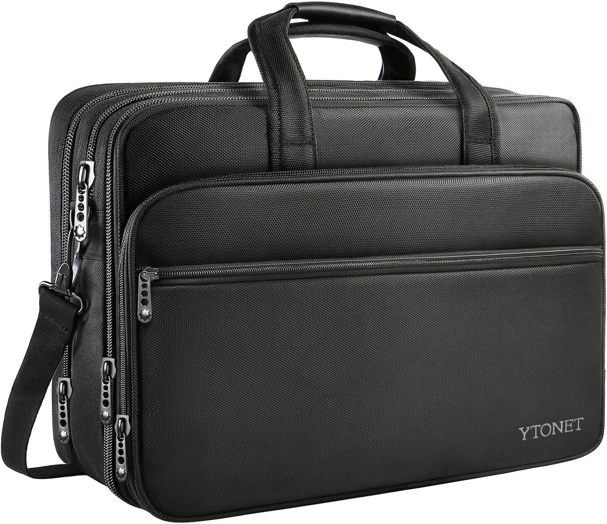 Ytonet Laptop Briefcases for Men, 17 Inch Expandable Briefcase laptop bag